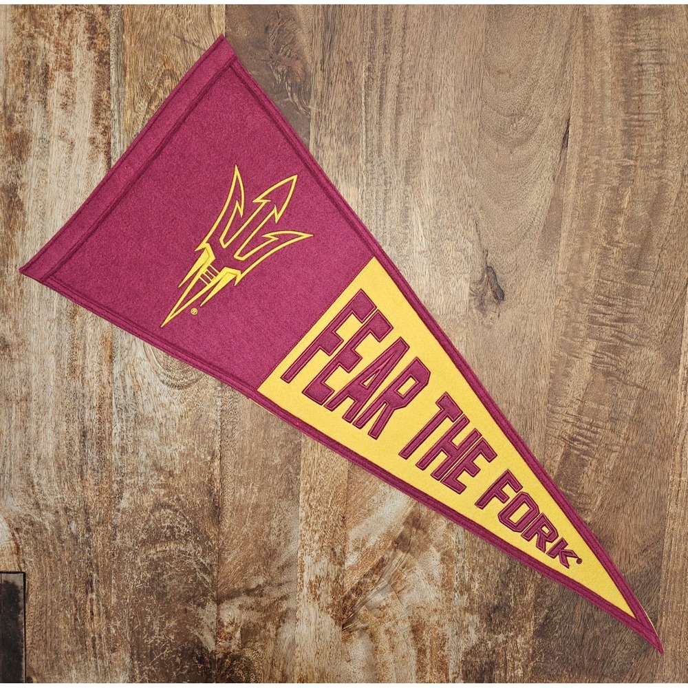 Wincraft ASU Arizona State Sun Devils "Fear The Fork" Wool Pennant 13x32